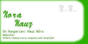 nora mauz business card